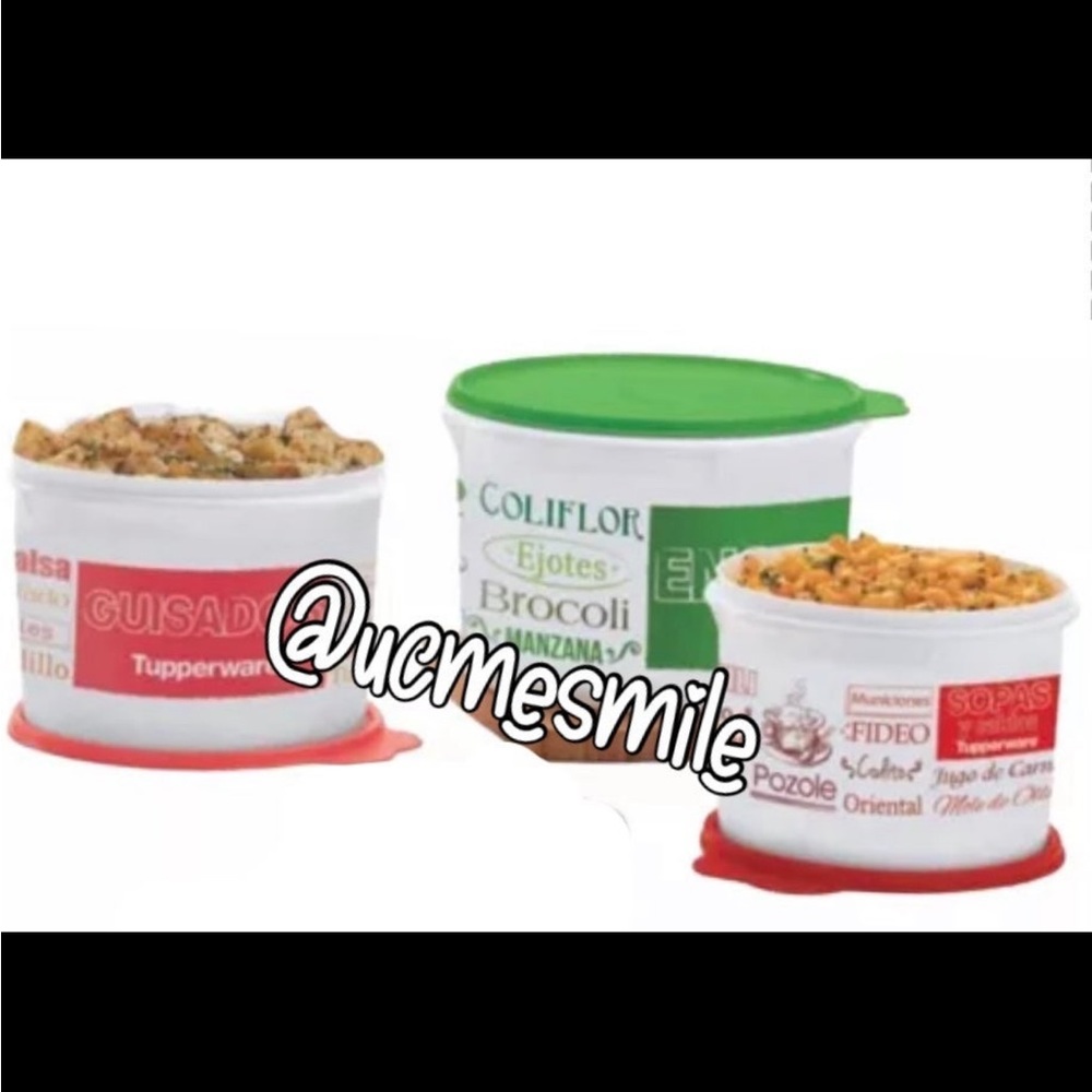 Tupperware Round Nesting Storage Tier 3-Piece Canister Set